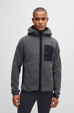 Boss Equestrian AW24 Men's Russel Hybrid Teddy Fleece Jacket - Grey