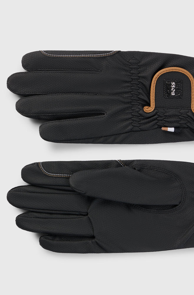 Boss Equestrian Hybrid Riding Gloves - Black