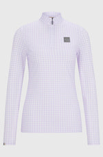 Boss Equestrian AW24 Rachel Training Shirt Houndstooth - Chalk Violet