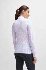 Boss Equestrian AW24 Rachel Training Shirt Houndstooth - Chalk Violet