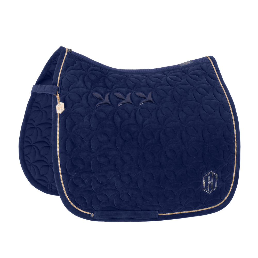 Eskadron Heritage 2024 Velour Emblem Dressage Saddle-pad - True Blue