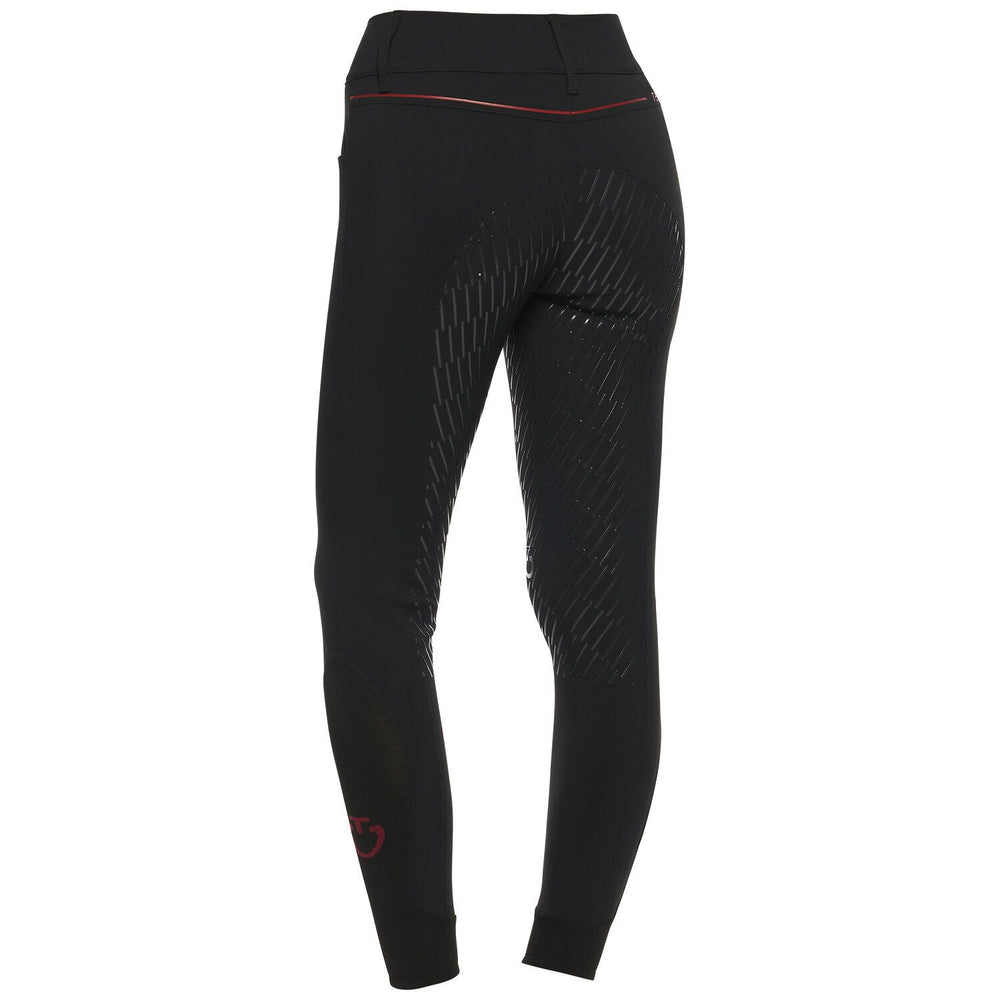 Cavalleria Toscana American Full Grip Breeches - Black Red Stripe